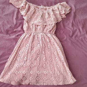 Pink lace dress